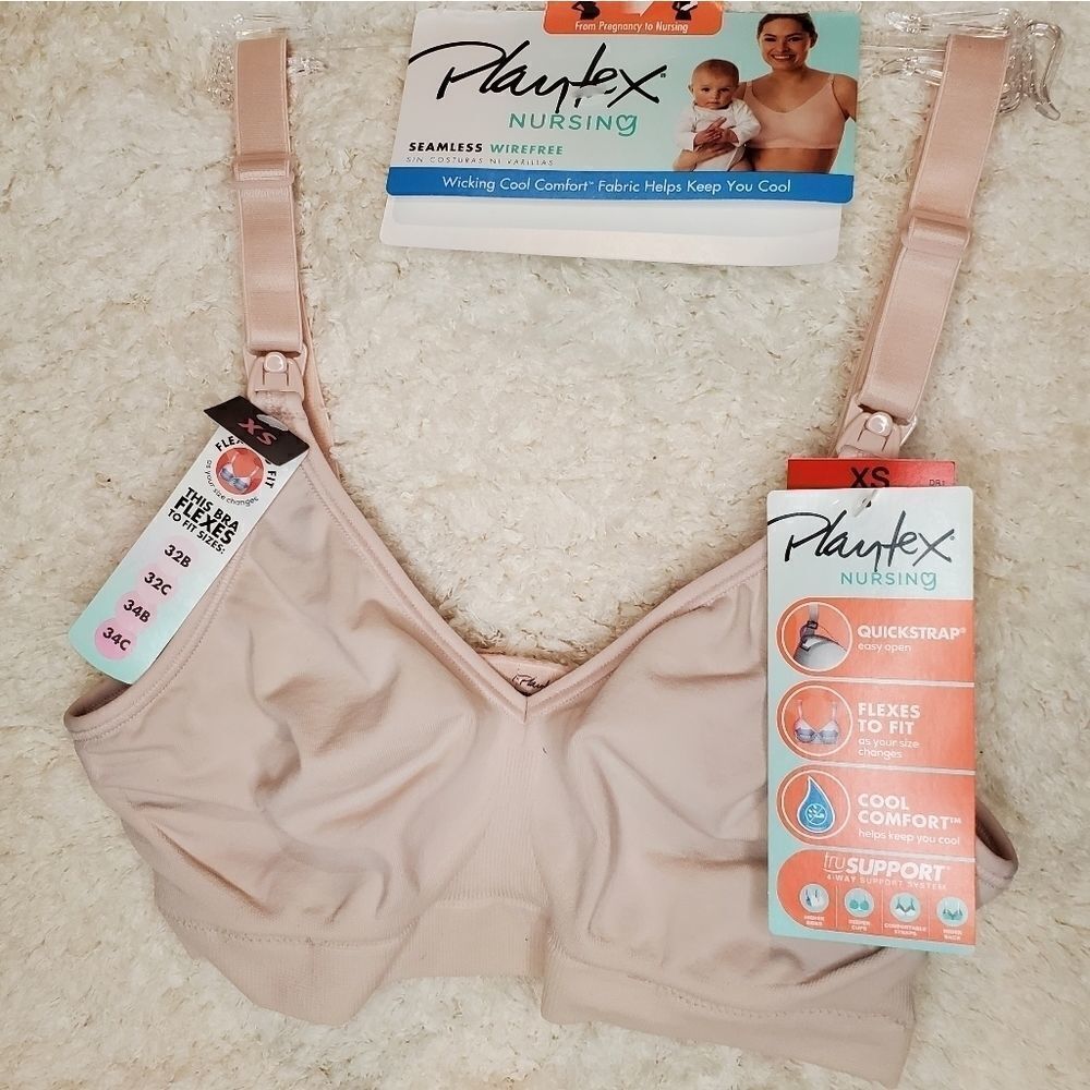 Womens Playtex Seamless Wire Free 4 Way Nursing br - Picture 2 of 9